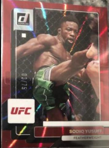Sodiq Yusuff 2023 Panini Donruss UFC Base #119 Red Laser