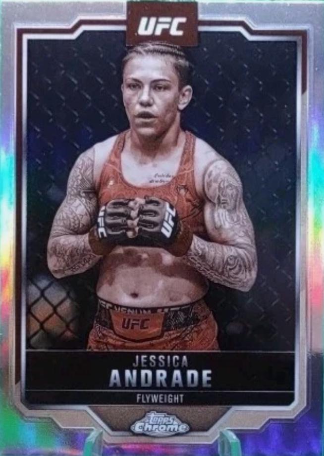 Jessica Andrade 2025 Topps Chrome UFC Base #119 Sepia Refractor