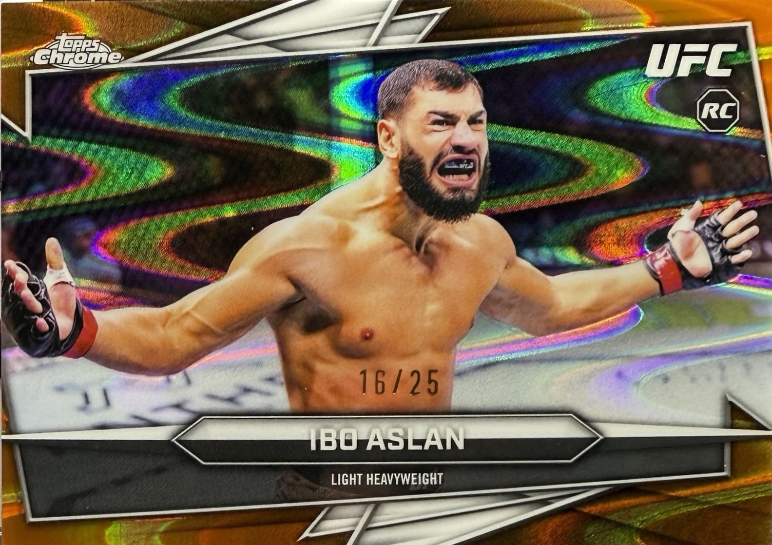 Ibo Aslan 2026 Topps Chrome UFC Base #189 Orange Refractor