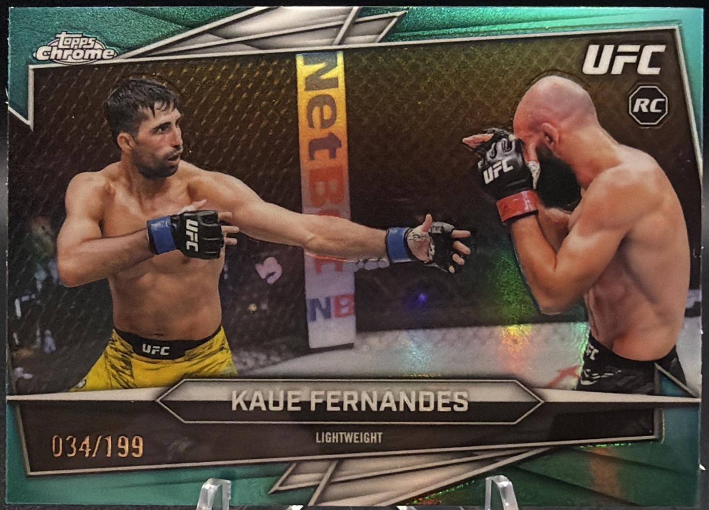 Kaue Fernandes 2026 Topps Chrome UFC Base #108 Aqua Refractor
