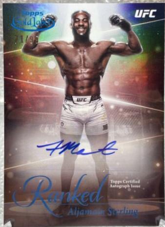 Aljamain Sterling 2024 Topps Gold Label UFC Ranked Ink #RIK-AST Blue