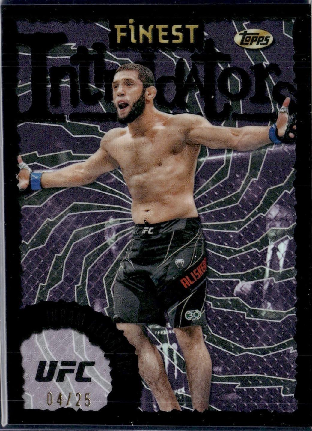 Ikram Aliskerov 2024 Topps Finest UFC Intimidators #INT-25 Black Refractor
