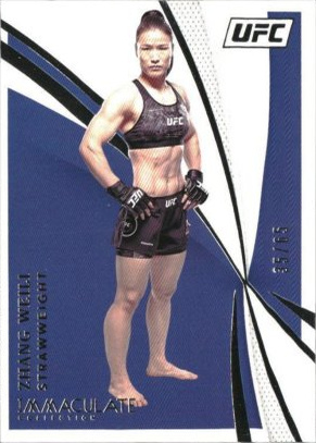 Zhang Weili 2021 Panini Immaculate UFC Base #80 Platinum