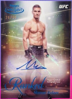 Movsar Evloev 2024 Topps Gold Label UFC Ranked Ink #RIK-MEV Blue