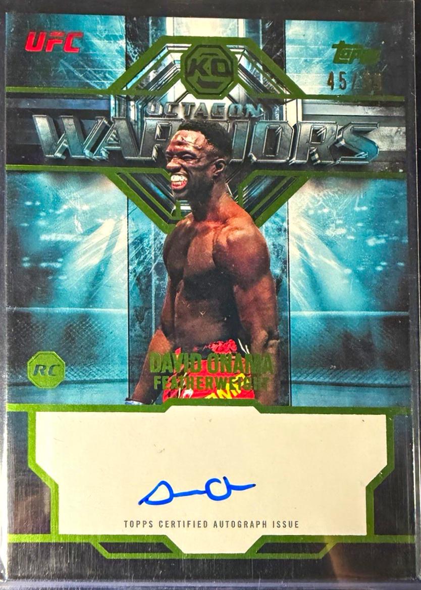 David Onama 2026 Topps Knockout UFC Octagon Warriors #OWS-DO Lime Green