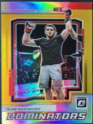 Islam Makhachev 2022 Panini Donruss Optic UFC Dominators #5 Gold