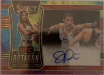 Julianna Peña 2022 Panini Select UFC Octagon Action Signatures #12 Black Disco