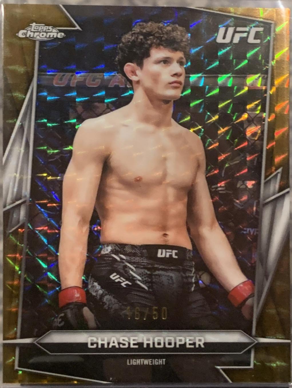 Chase Hooper 2026 Topps Chrome UFC Base #35 Gold Geometric Refractor
