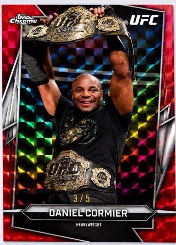 Daniel Cormier 2026 Topps Chrome UFC Base #8 Red Geometric Refractor