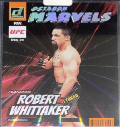 Robert Whittaker 2023 Panini Donruss UFC Octagon Marvels #17 Orange Laser
