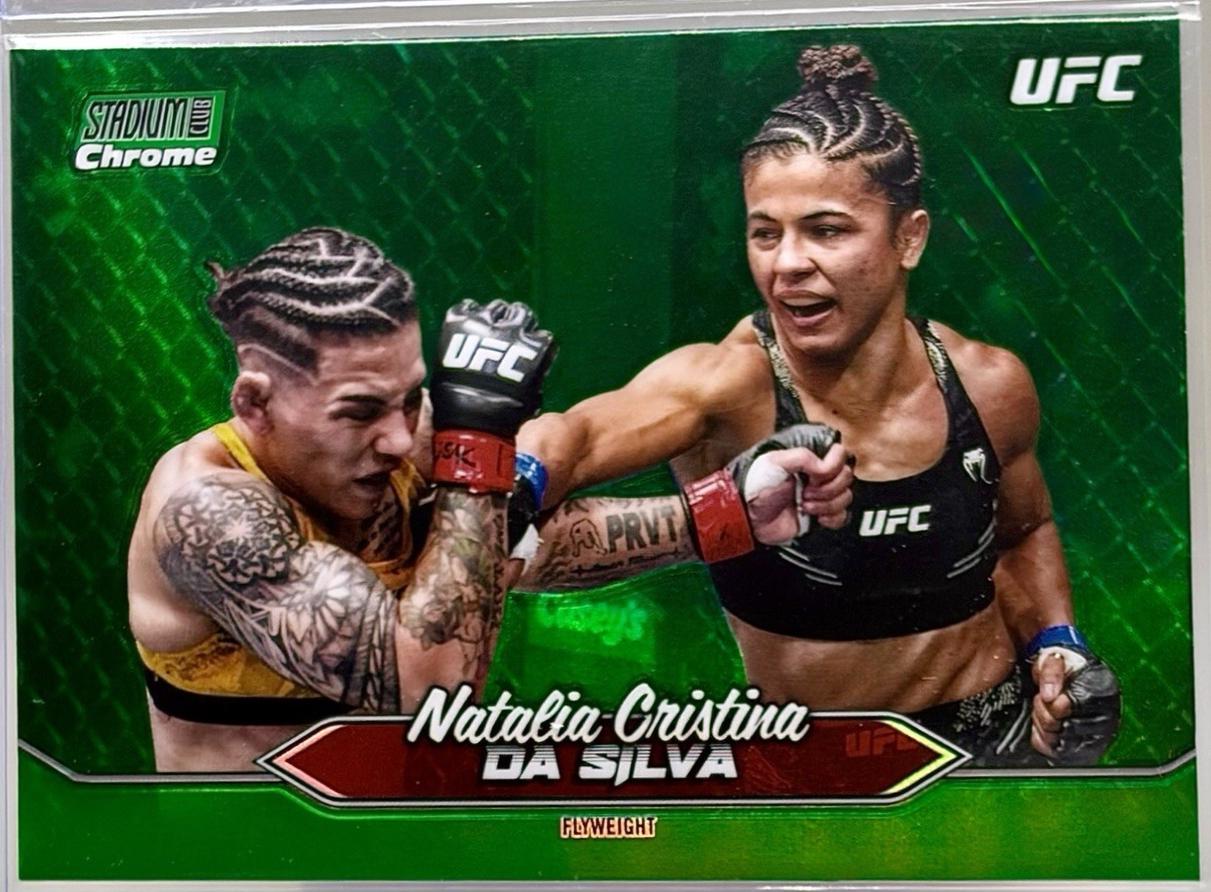 Natalia Silva 2025 Topps Stadium Club UFC Base Chrome #C-60 Green Refractor