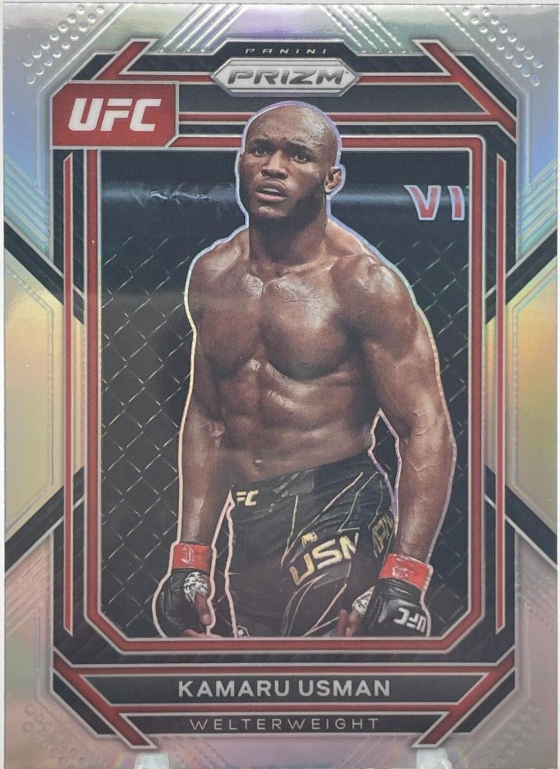 Kamaru Usman 2023 Panini Prizm UFC Base #120 Silver