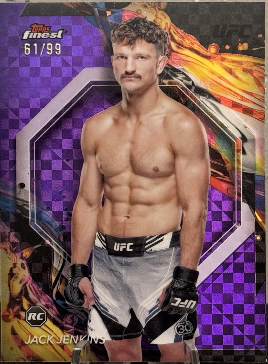 Jack Jenkins 2024 Topps Finest UFC Base Uncommon #191 Purple Checkerboard Refractor