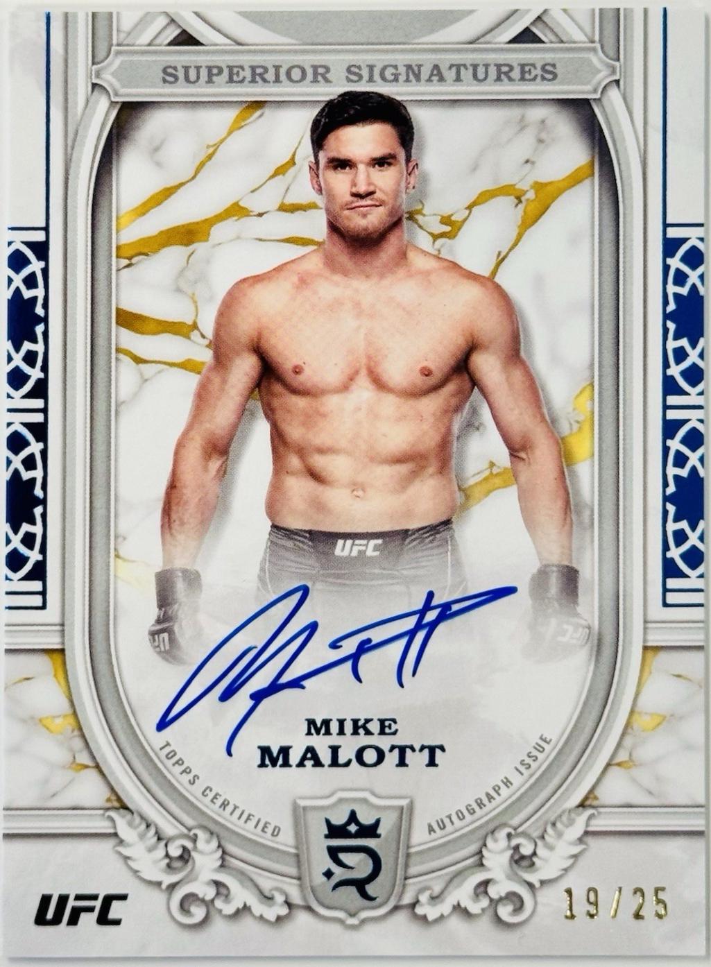 Mike Malott 2024 Topps Royalty UFC Superior Signatures #SS-MMT Blue