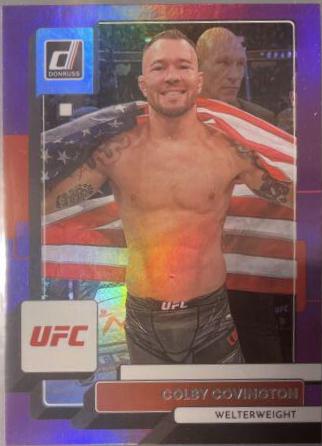 Colby Covington 2023 Panini Donruss UFC Base #10 Purple Flood