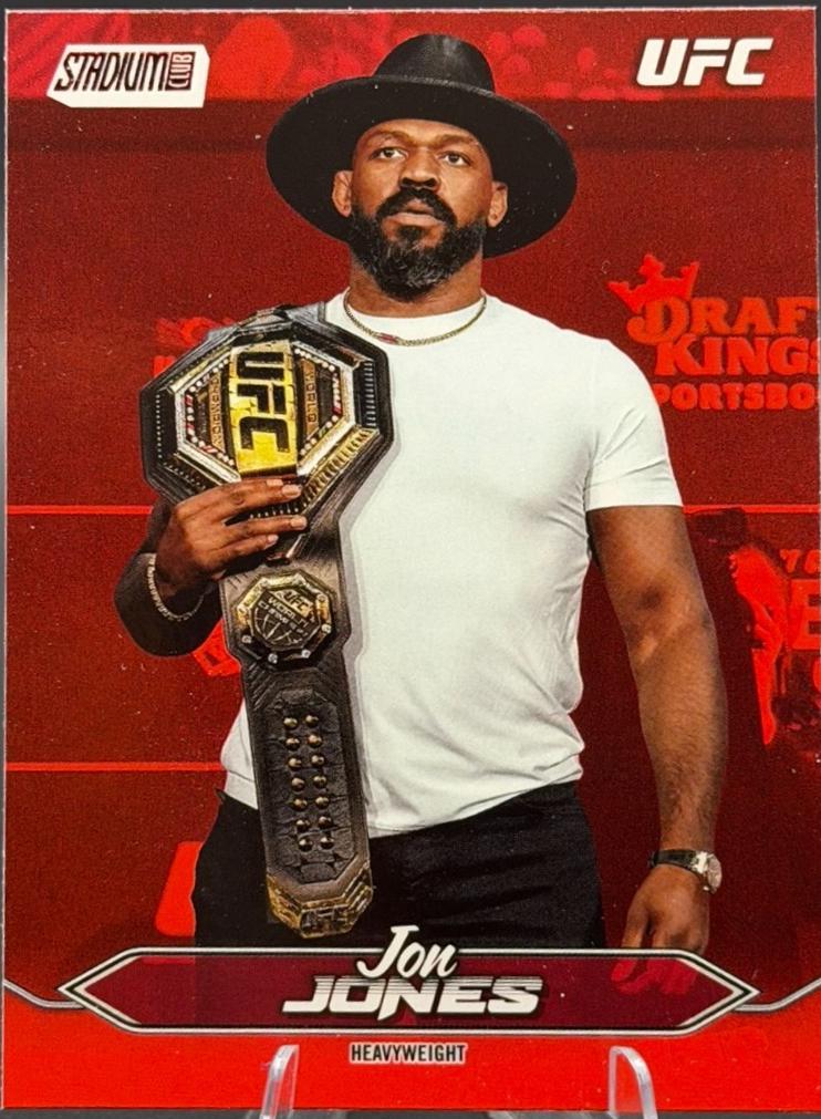 Jon Jones 2025 Topps Stadium Club UFC Base #100 Red