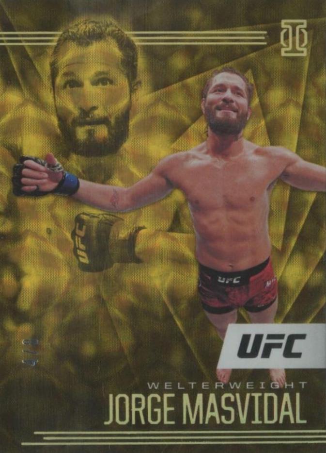 Jorge Masvidal 2021 Panini Chronicles UFC Base Illusions #170 Asia Gold