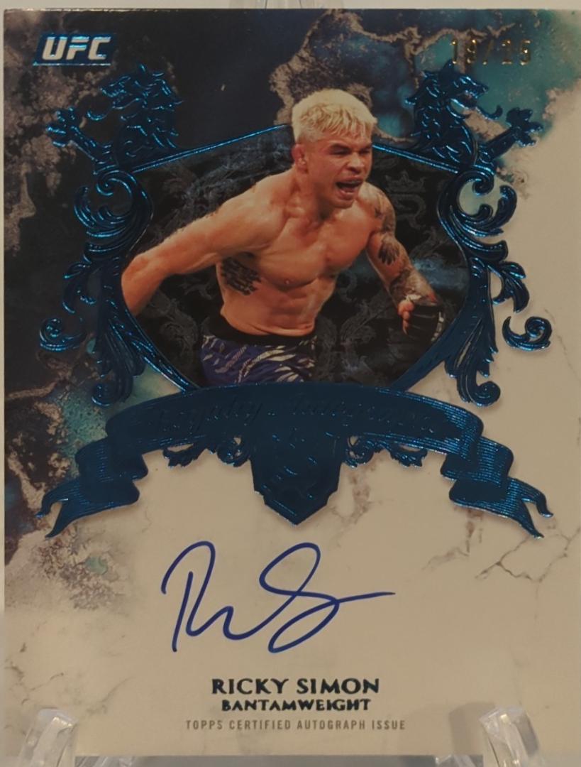 Ricky Simon 2025 Topps Royalty UFC Royalty Autographs #RY-RS Blue
