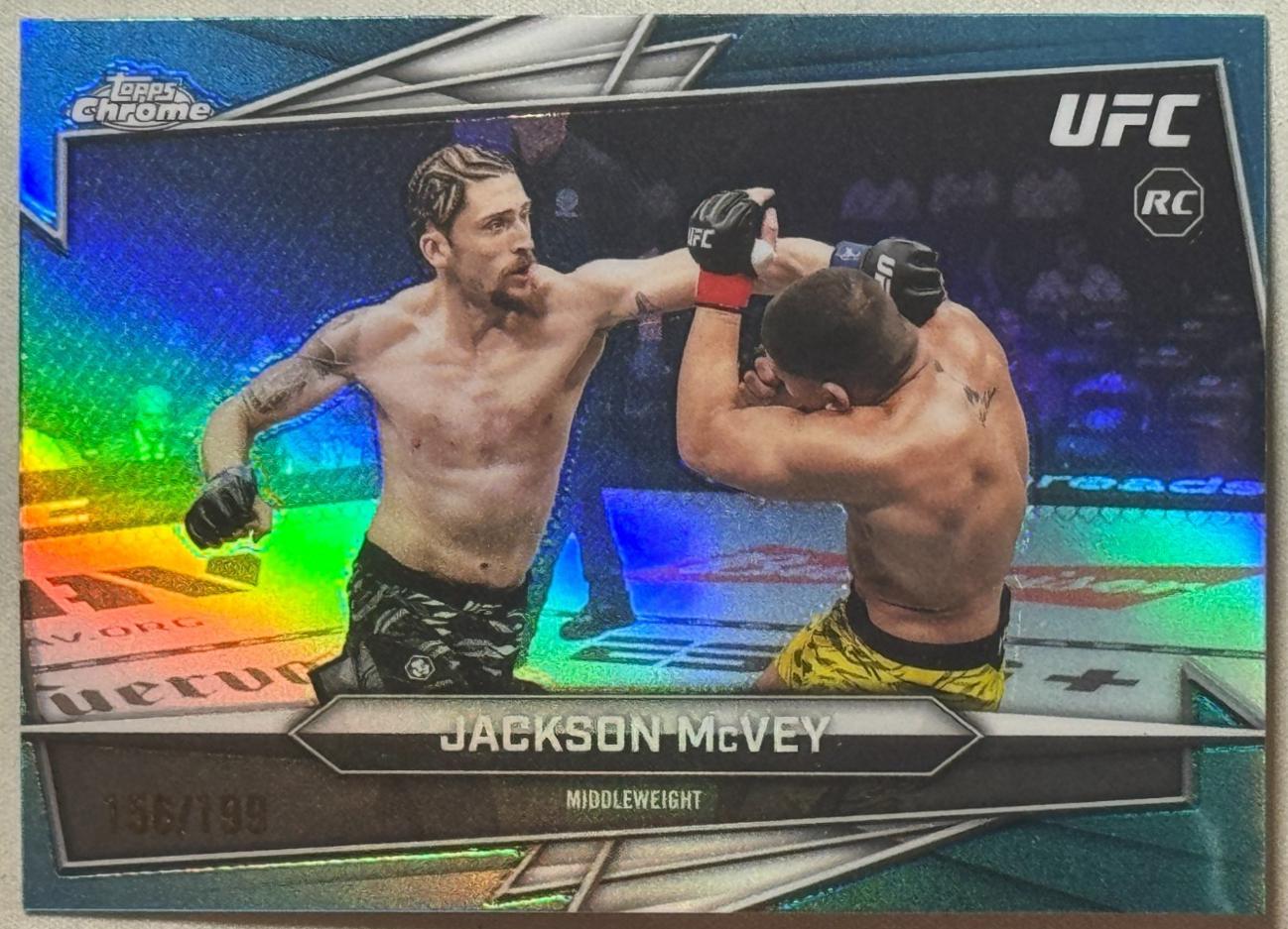 Jackson McVey 2026 Topps Chrome UFC Base #133 Aqua Refractor