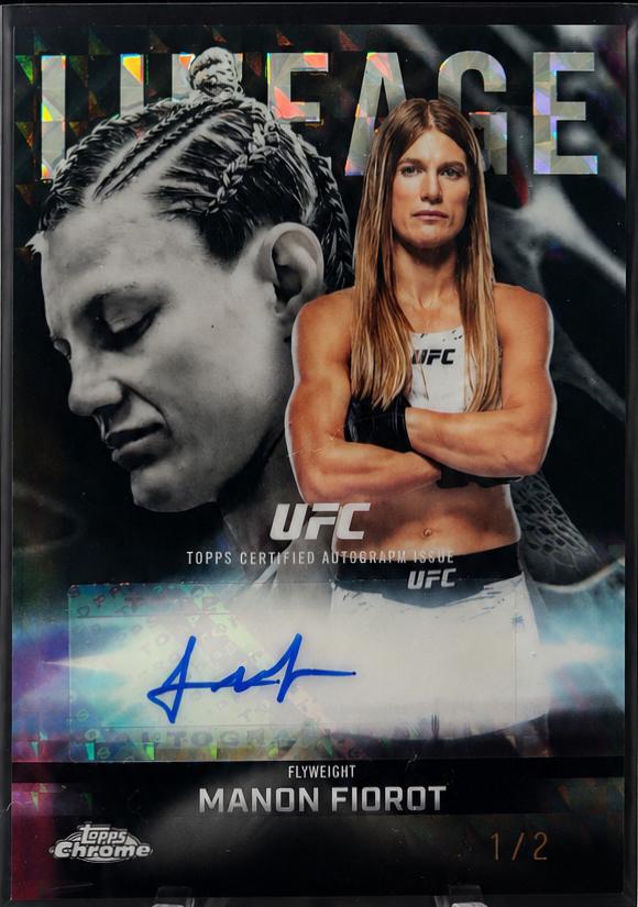 Manon Fiorot 2026 Topps Chrome UFC Chrome Lineage Autographs #CCA-MF Black Geometric Refractor