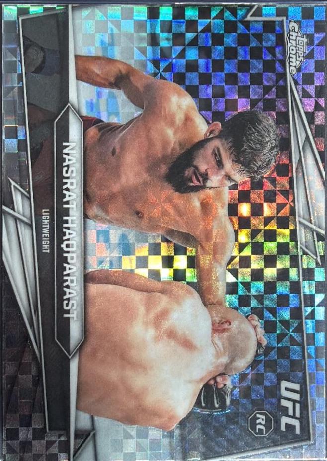 Nasrat Haqparast 2026 Topps Chrome UFC Base #174 X-fractor