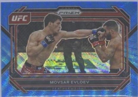 Movsar Evloev 2023 Panini Prizm UFC Base #29 Blue Wave