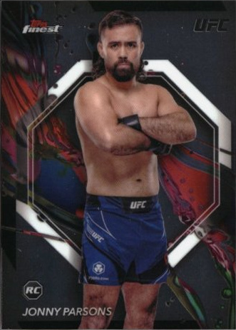 Jonny Parsons 2024 Topps Finest UFC Base Common #10 Purple Checkerboard Refractor