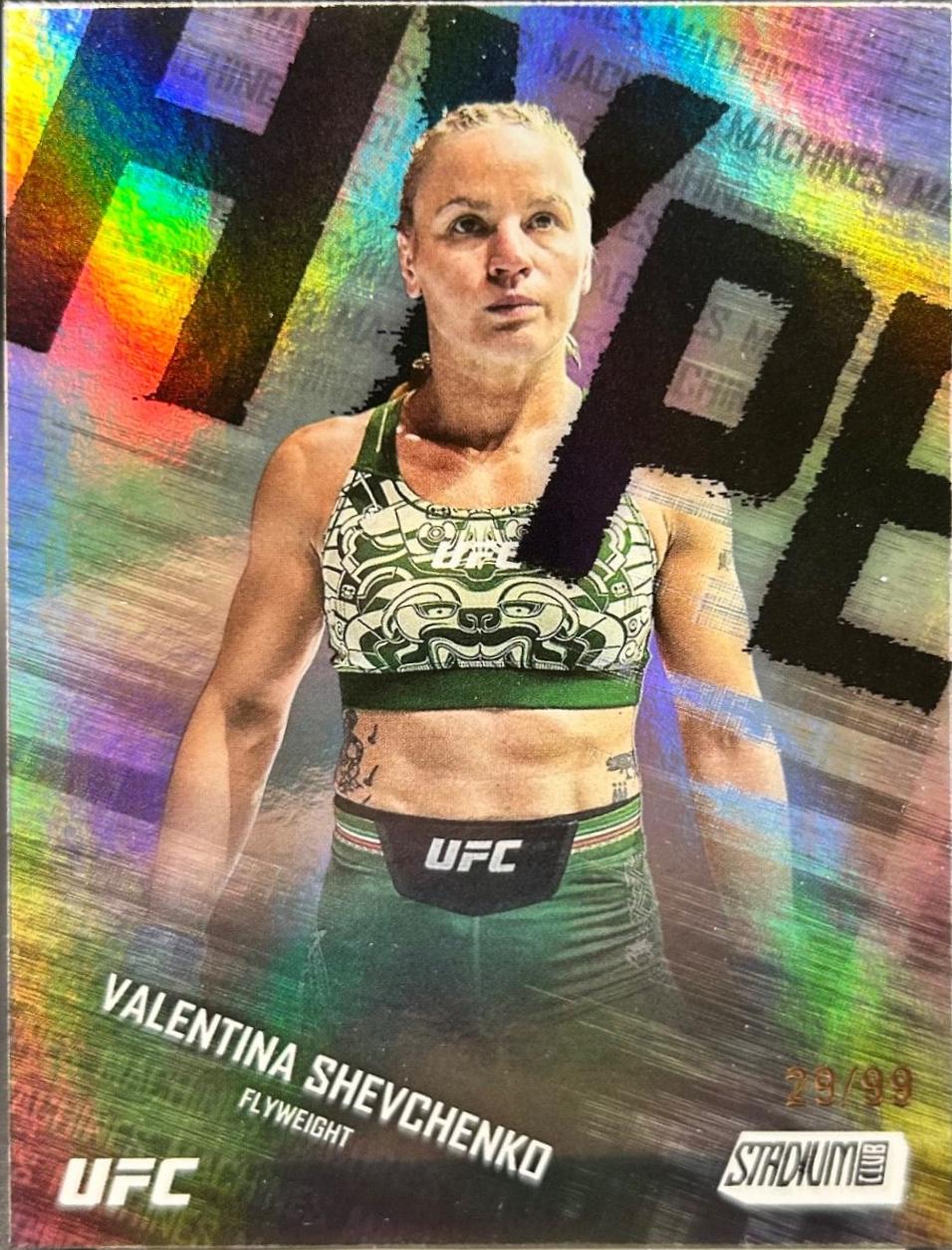 Valentina Shevchenko 2025 Topps Stadium Club UFC Hype Machines #HM-7 Black