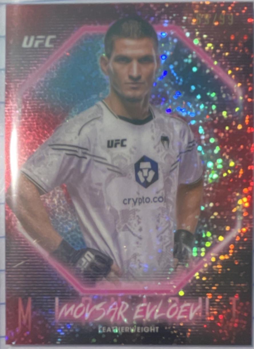 Movsar Evloev 2025 Topps Midnight UFC Base #90 Midnight