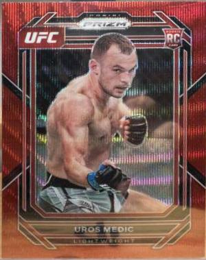 Uros Medic 2023 Panini Prizm UFC Base #158 Ruby Wave
