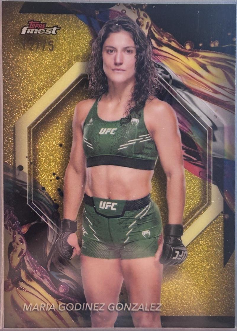 Maria Godinez Gonzalez 2024 Topps Finest UFC Base Uncommon #112 Gold Refractor