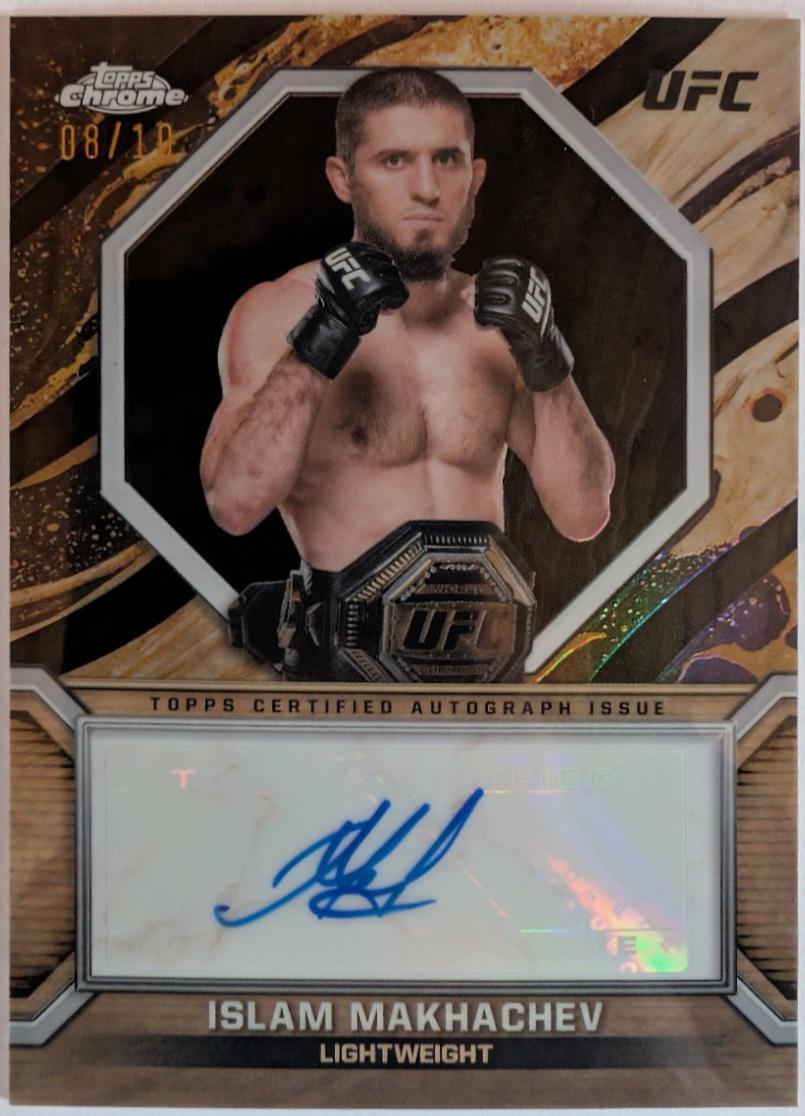 Islam Makhachev 2024 Topps Chrome UFC Marks of Champions #MOC-IMA Black Refractor