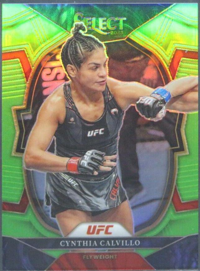 Cynthia Calvillo 2023 Panini Select UFC Concourse #22 Neon Green