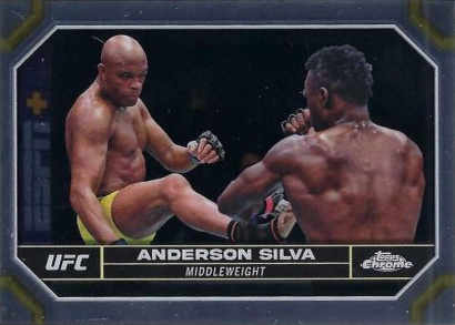 Anderson Silva 2024 Topps Chrome UFC Base #17 Red Refractor
