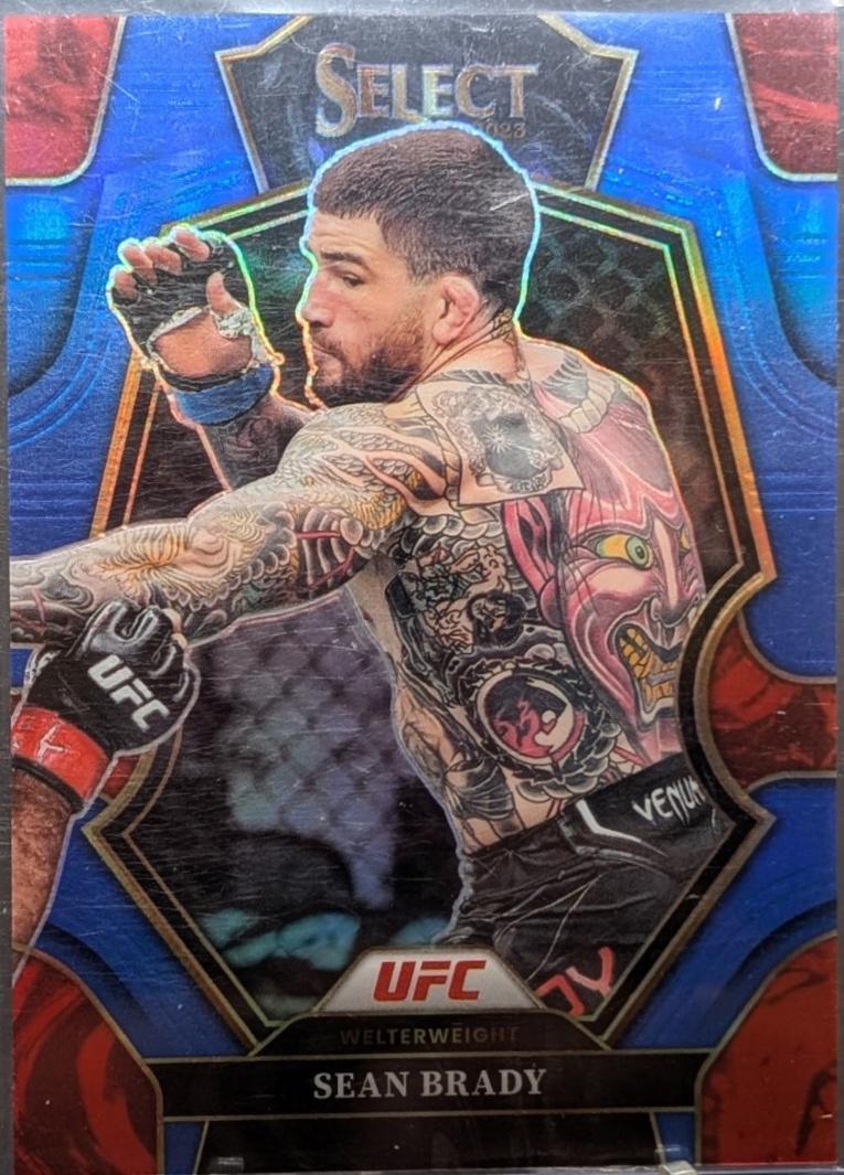 Sean Brady 2023 Panini Select UFC Premier Level #125 Red Blue Prizm