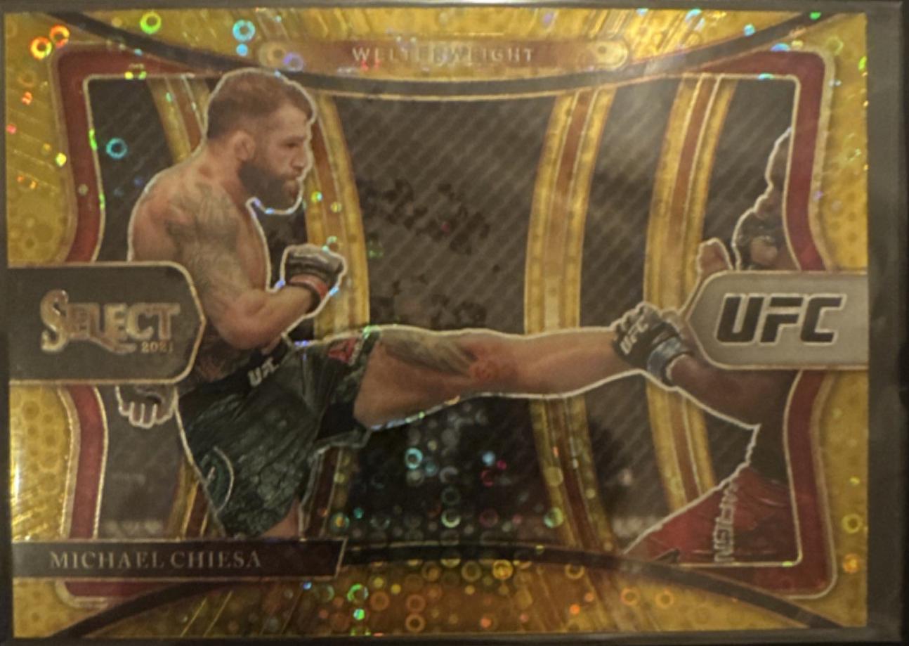Michael Chiesa 2021 Panini Select UFC Premier Level #185 Gold