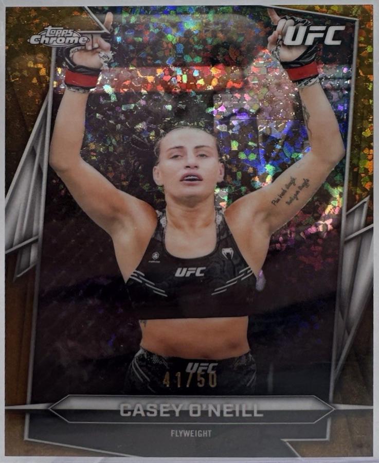 Casey O'Neill 2026 Topps Chrome UFC Base #81 Gold Mini Diamonds Refractor