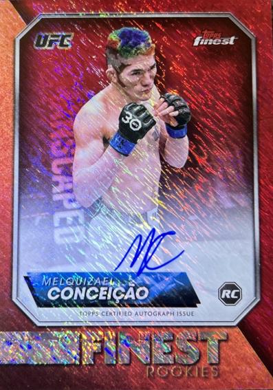 Melquizael Conceição 2024 Topps Finest UFC Rookie Finest Autographs #RFA-MC Red Shimmer Refractor