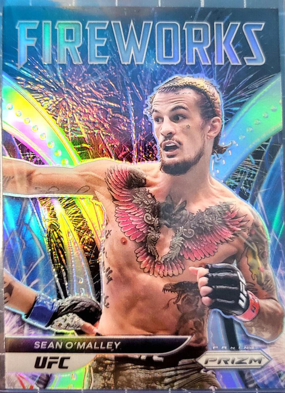 Sean O'Malley 2022 Panini Prizm UFC Fireworks #9 Silver