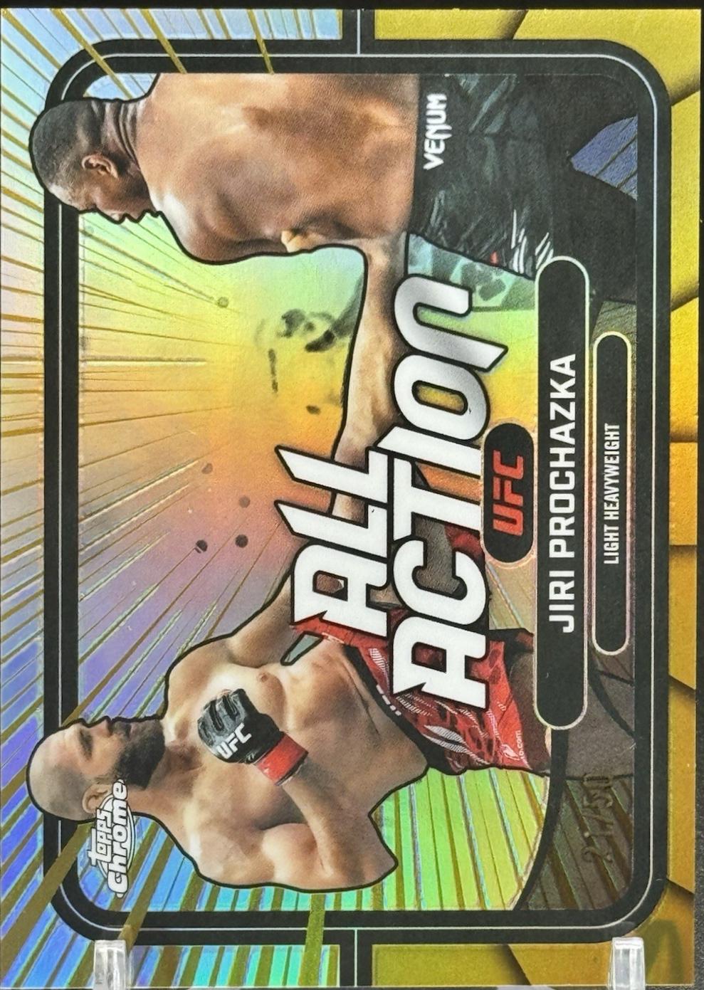 Jiri Prochazka 2026 Topps Chrome UFC All-Action #AA-30 Gold Refractor