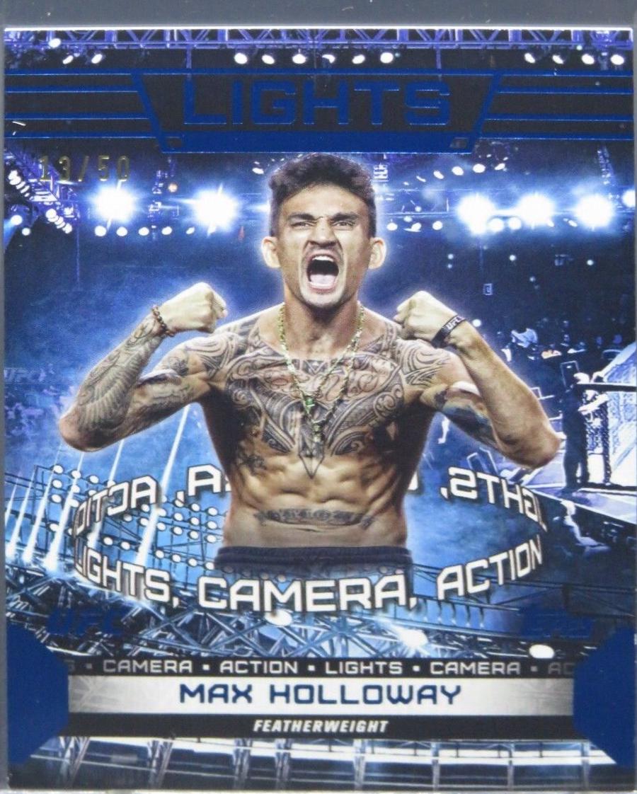 Max Holloway 2024 Topps Knockout UFC Camera (Lights, Camera, Action) #CAM-2 Blue