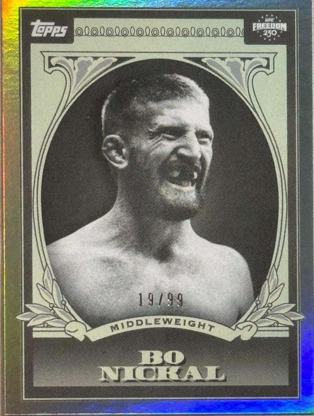 Bo Nickal 2026 Topps UFC Freedom 250 UFC Dollar #UD-17 Green