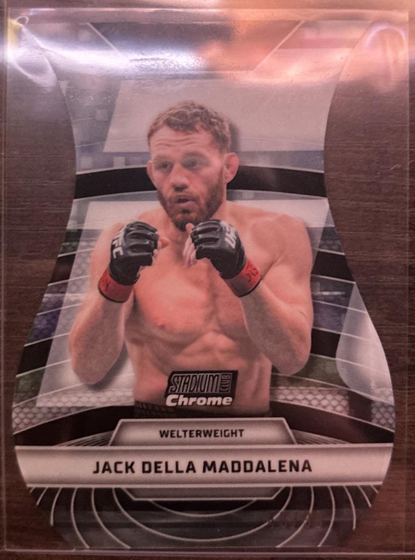Jack Della Maddalena 2026 Topps Stadium Club UFC Triumvirates #TV-18 Black Refractor