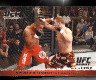 Spencer Fisher / Thiago Alves 2009 Topps UFC Round 1 Base #36 Gold