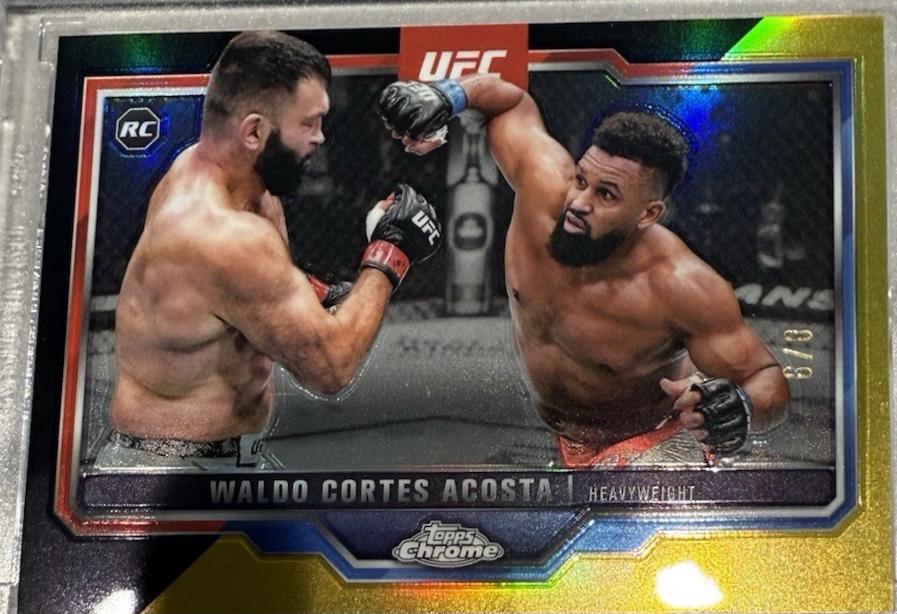 Waldo Cortes Acosta 2025 Topps Chrome UFC Base #19 Black & Gold Refractor