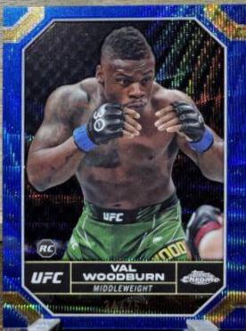 Val Woodburn 2024 Topps Chrome UFC Base #193 Blue Wave Refractor