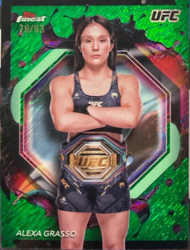Alexa Grasso 2024 Topps Finest UFC Base Rare #219 Green Shimmer Refractor