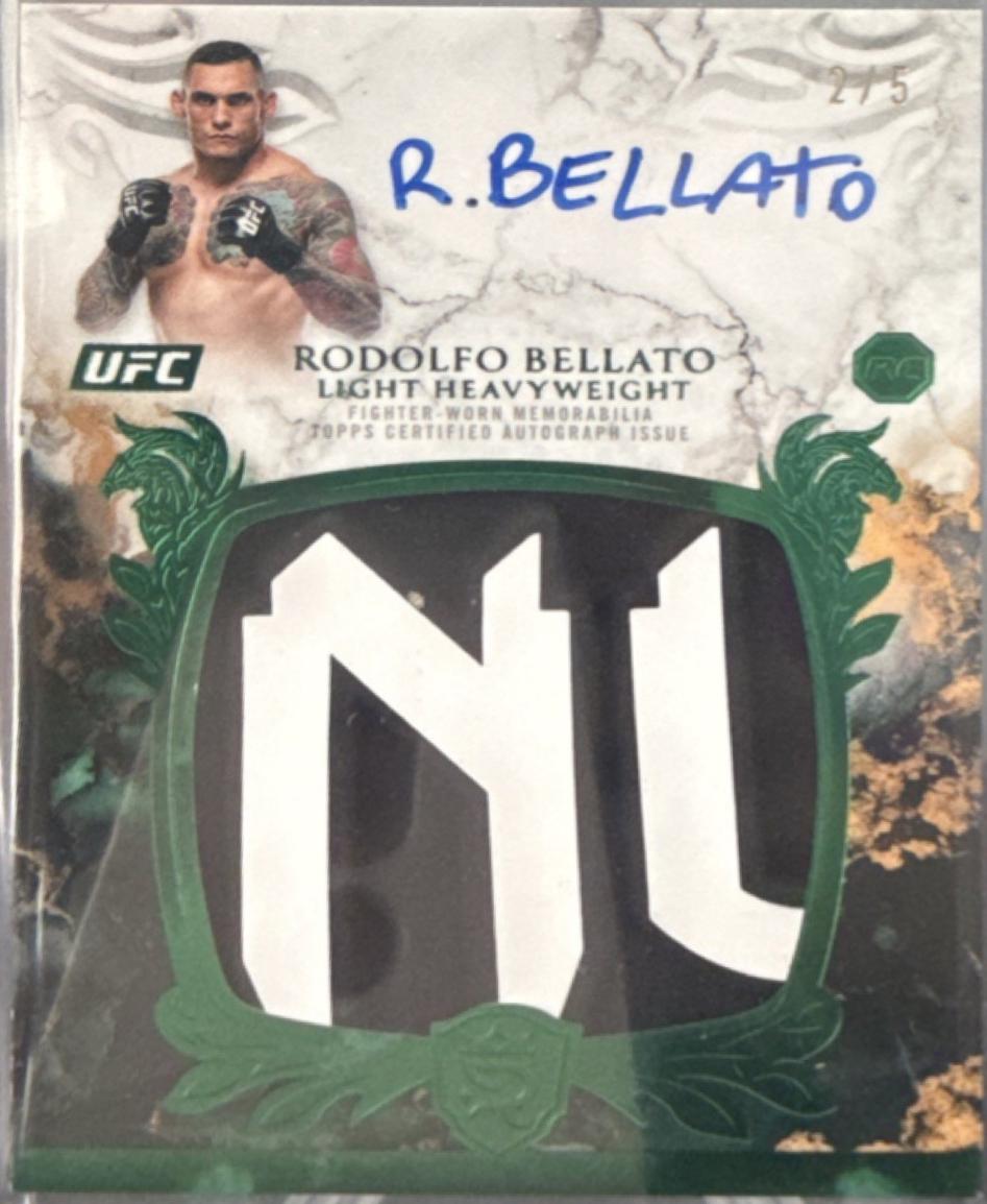 Rodolfo Bellato 2025 Topps Royalty UFC Rookie Relic Autographs #RRA-RB Green
