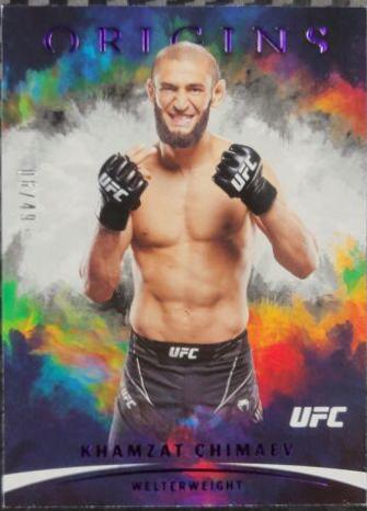 Khamzat Chimaev 2022 Panini Chronicles UFC Base Origins #138 Purple