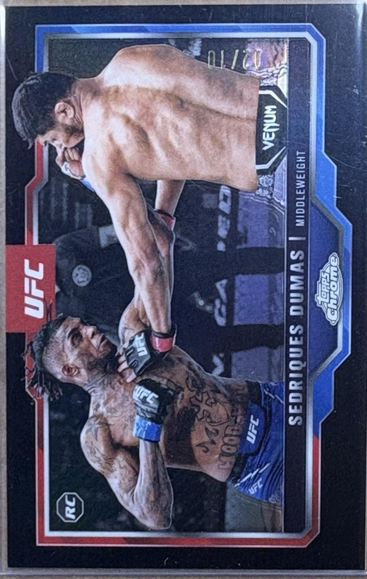 Sedriques Dumas 2025 Topps Chrome UFC Base #6 Black Refractor